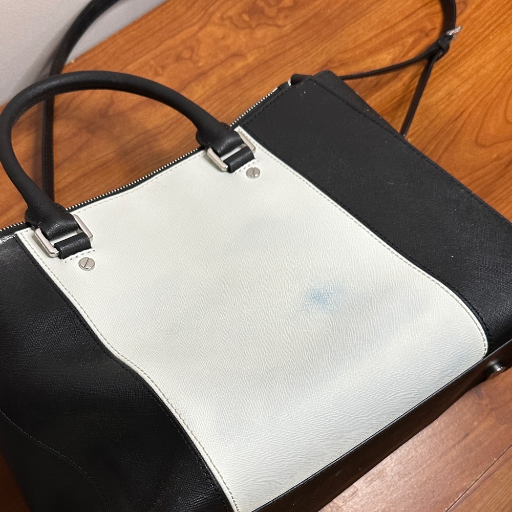 Michael Kors Two-Tone Black and White Tote - Picture 3 of 4
